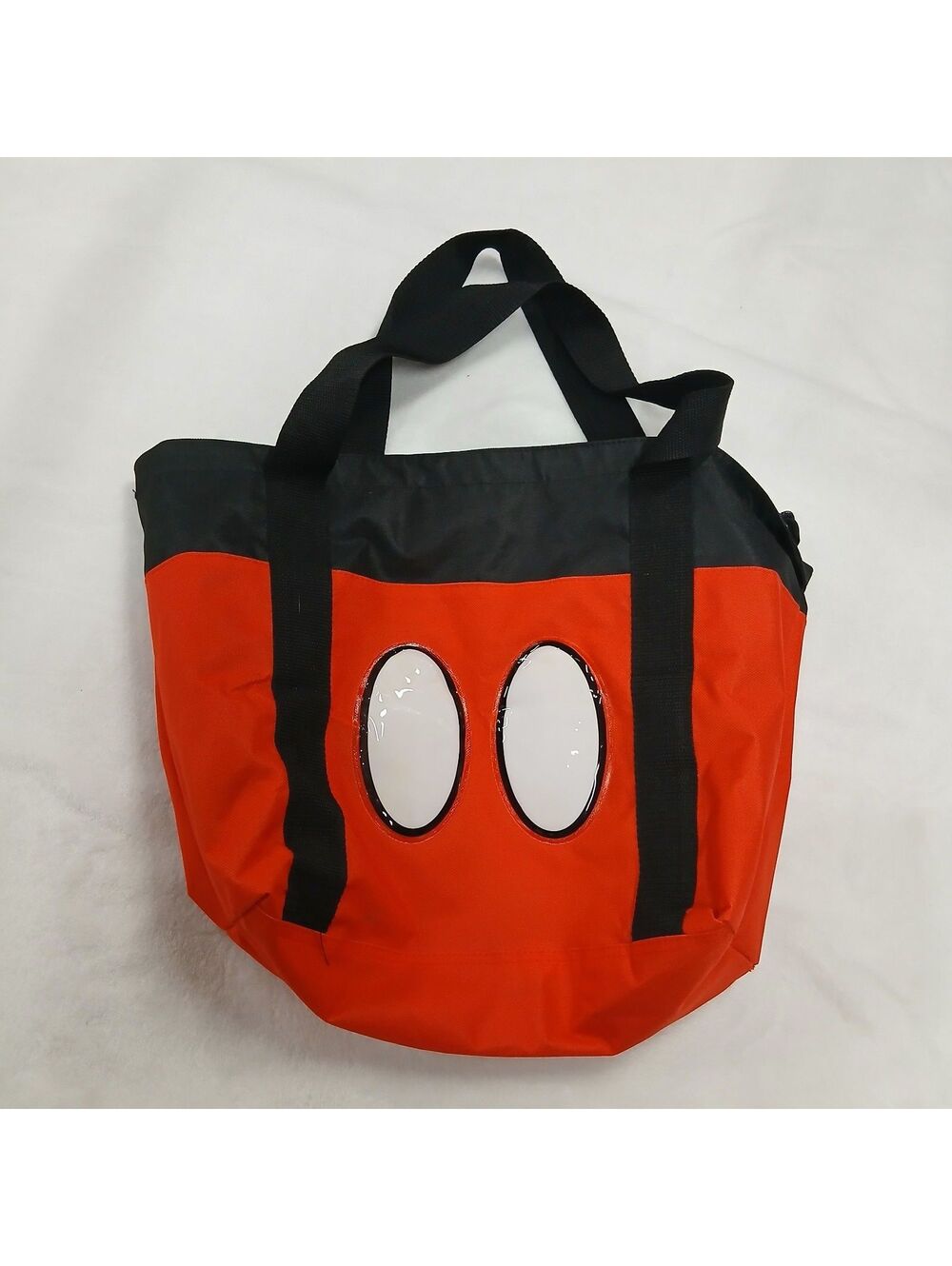 Disney Parks Mickey Mouse Canvas Tote Bag Red Black Shoulder Bag Travel Beach